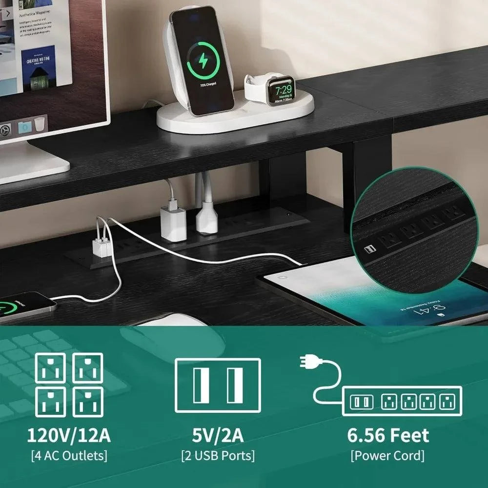 Computer Desk Power Outlets & LED LightsShop All I WantShop All I WantComputer Desk Power Outlets & LED Lights