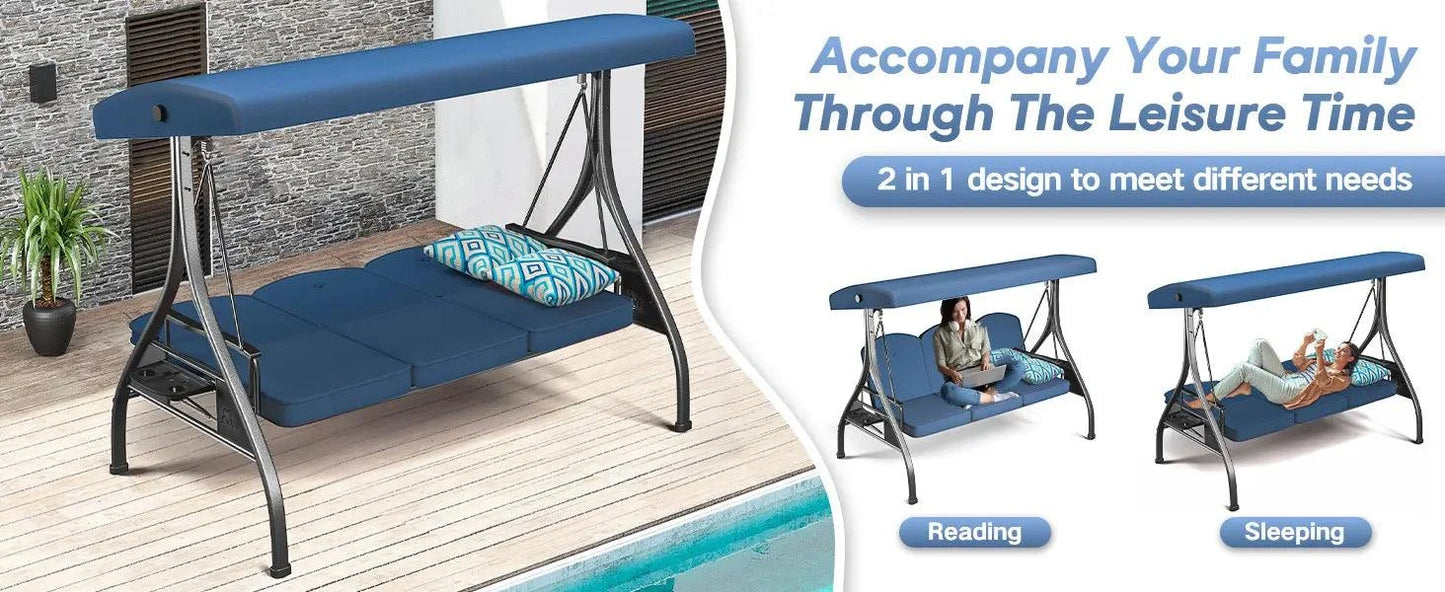 3 Seat Outdoor Porch Patio SwingShop All I WantShop All I Want3 Seat Outdoor Porch Patio Swing
