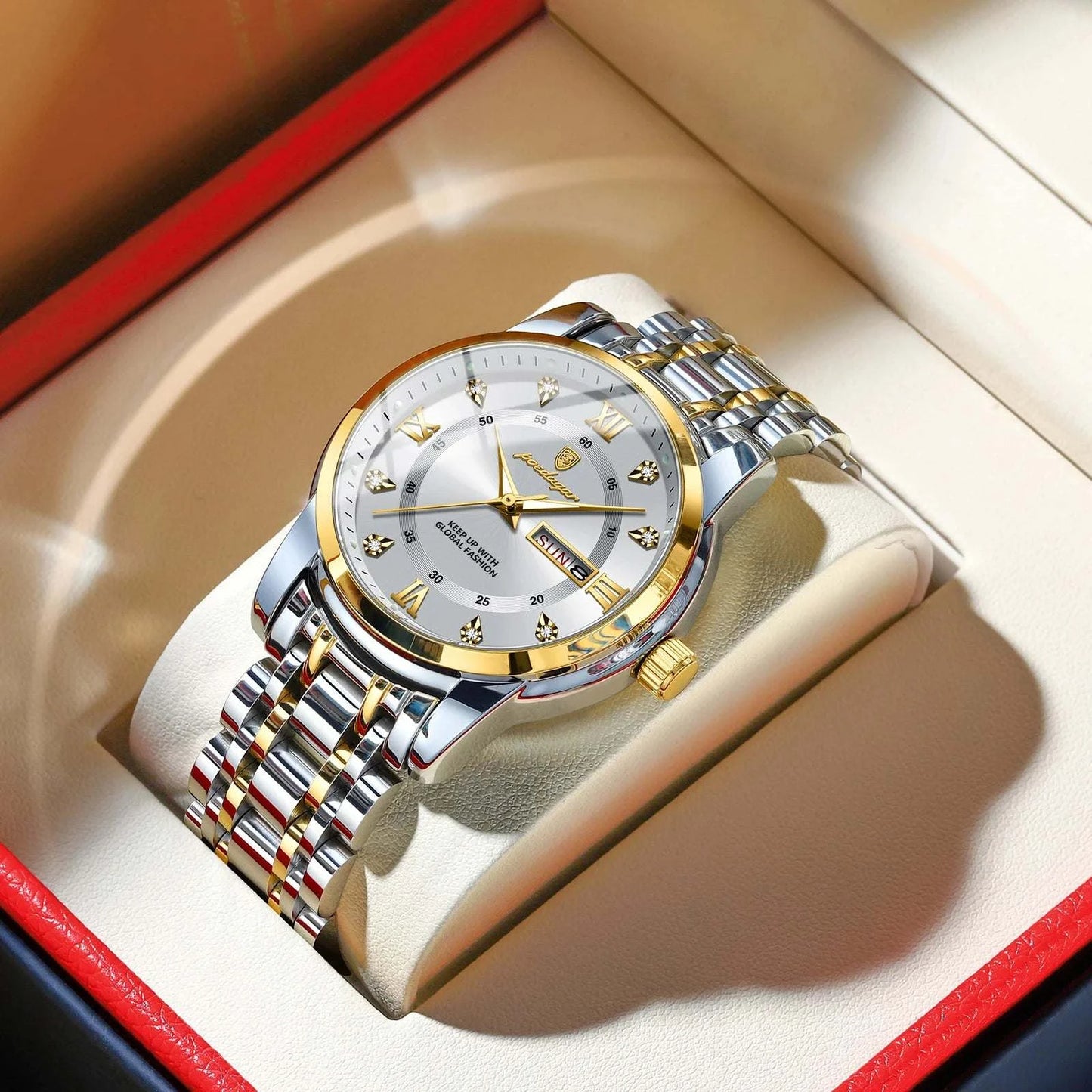 Luxury Watch for Men – Elegant Quartz Timepiece with Date & Week FunctThe Luxury Watch for Men combines sophistication and functionality in one stunning design. This elegant quartz timepiece features a date and week display, making it Shop All I WantShop All I WantLuxury Watch