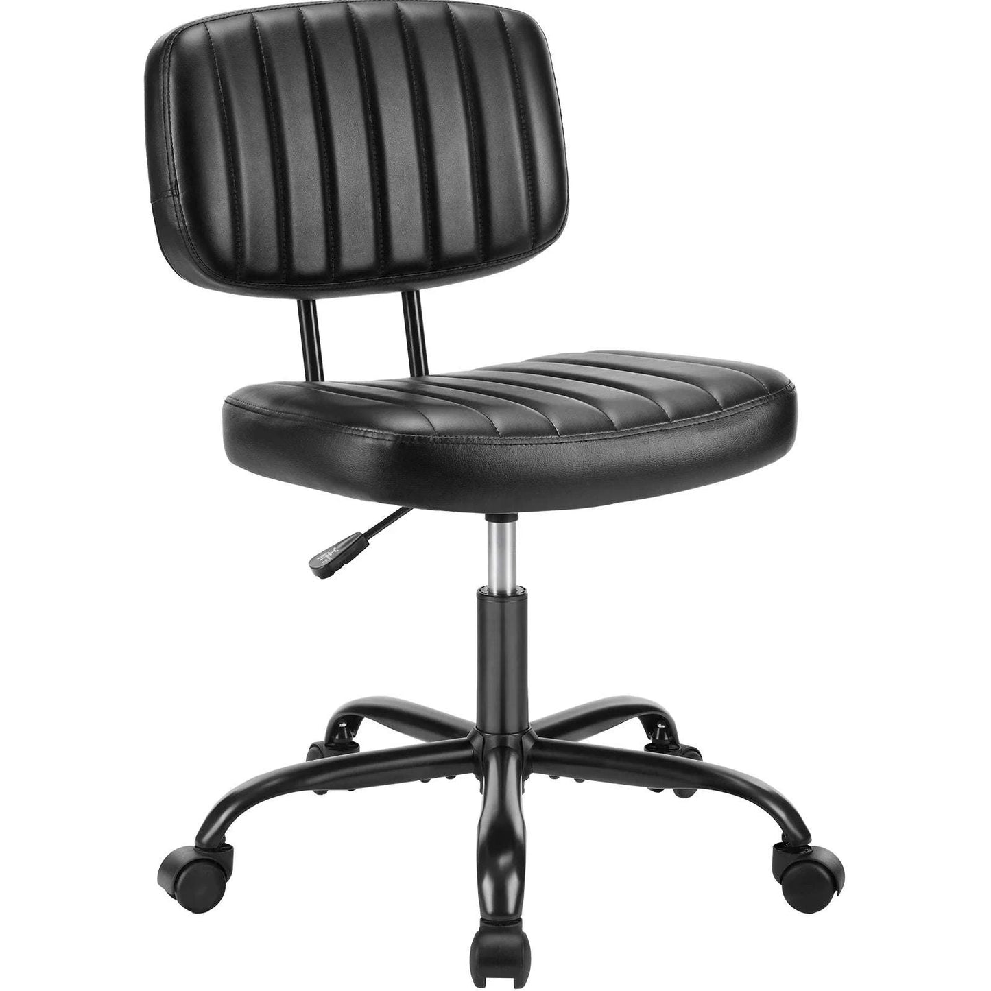 Armless Office Desk ChairElevate your workspace with this sleek, modern armless office desk chair. Crafted from genuine leather, it offers both style and comfort for long hours of productiviShop All I WantShop All I WantArmless Office Desk Chair