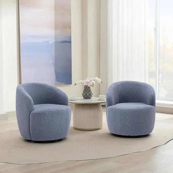 Bouclé Swivel Barrel Chairs – Comfy & Stylish Set of 2 🪑Enhance your sitting room designs with these Bouclé Swivel Barrel Chairs, a perfect duo for modern home design ideas. Featuring a minimalist modern aesthetic, these Shop All I WantShop All I WantBouclé Swivel Barrel Chairs – Comfy & Stylish Set