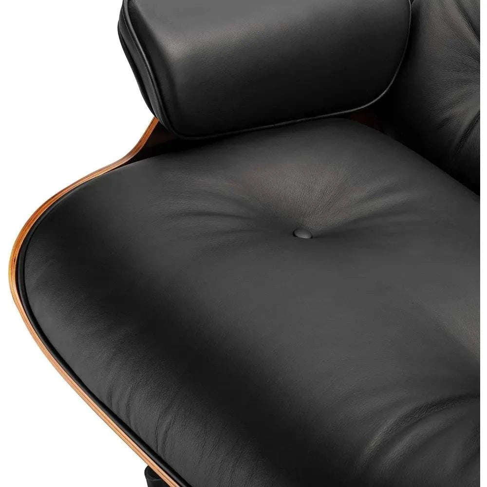 Black Leather Chaise Lounge Chair & Ottoman - Mid Century Modern DesigSPECIFICATIONSBrand Name: MKDKInstallation Method: self-containedOrigin: US(Origin)Hign-concerned Chemical: NoneType: Living Room FurnitureSpecific Use: Chaise LoungShop All I WantShop All I WantBlack Leather
