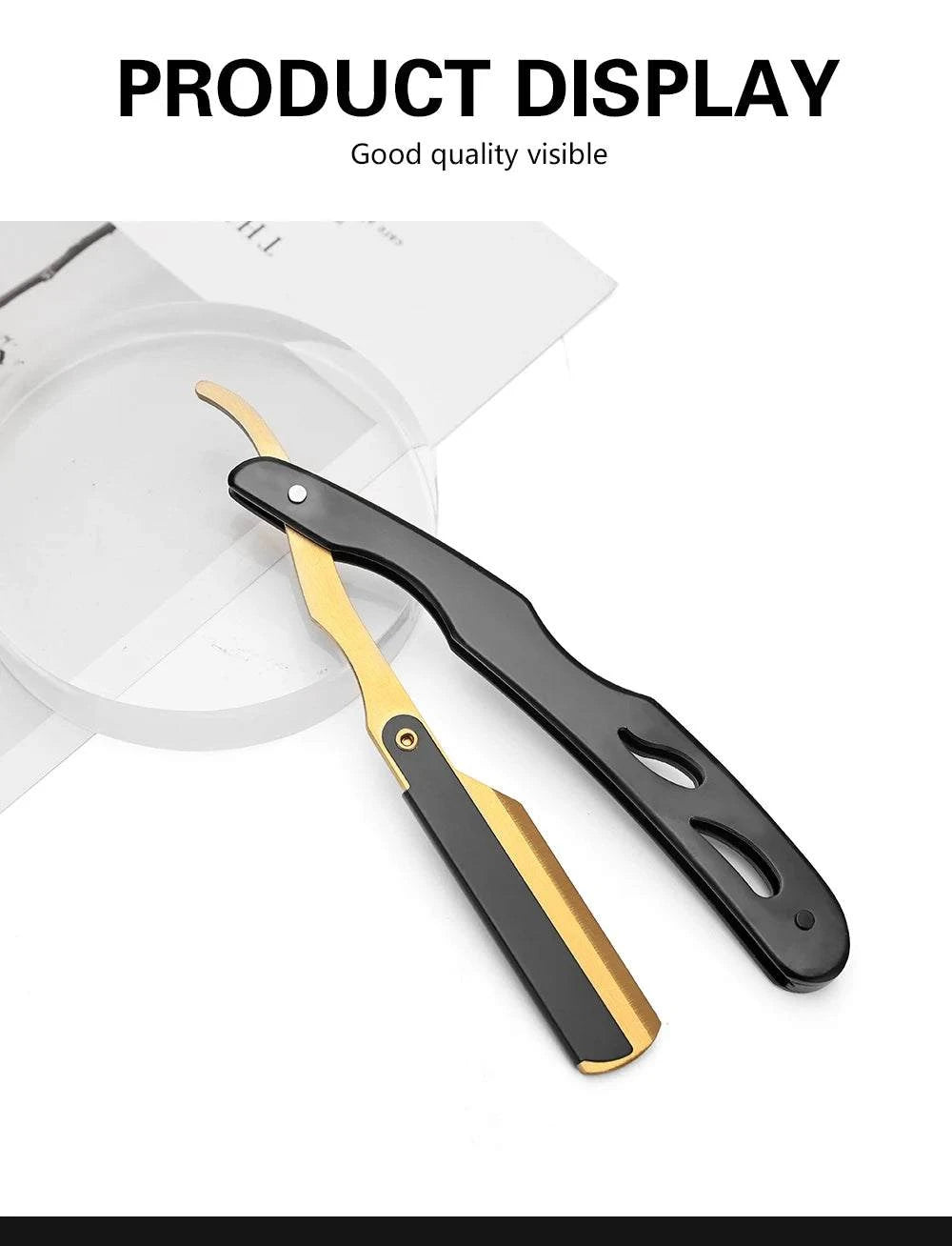 Barbertop Straight Razor | Classic Manual Folding Knife for Men ✂️Experience precision shaving with the Barbertop shaving straight razor. This classic manual barber razor features a sleek folding design and is crafted from high-quaShop All I WantShop All I WantClassic Manual Folding Knife