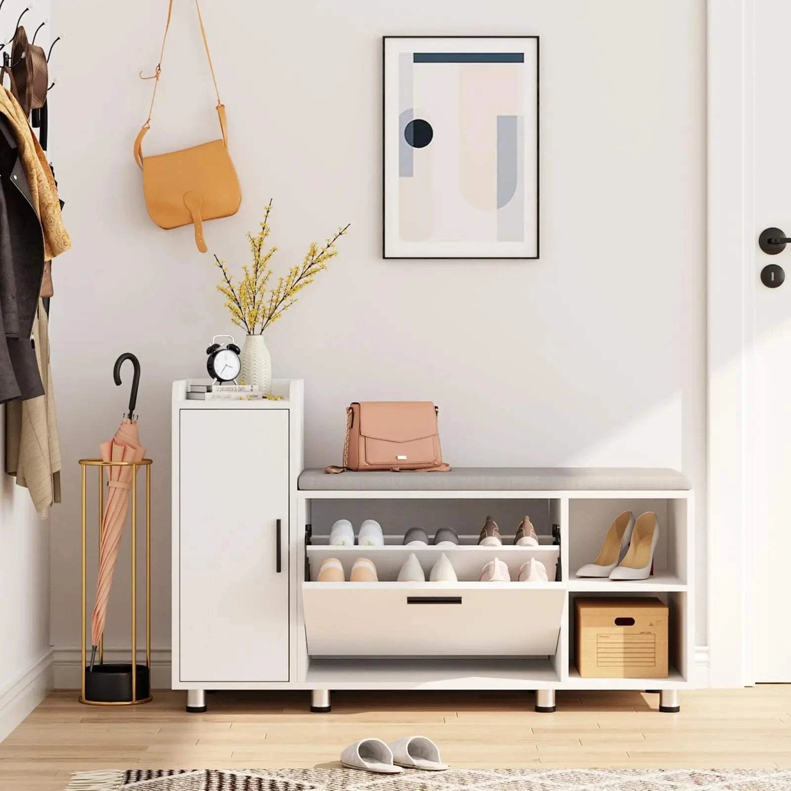 Cabinet with Adjustable Shelf for Living Room Furniture 🌟Transform your sitting room designs with this versatile Cabinet featuring an adjustable shelf and sleek minimalist modern design. Whether used as a shoe rack or storShop All I WantShop All I WantLiving Room Furniture 🌟
