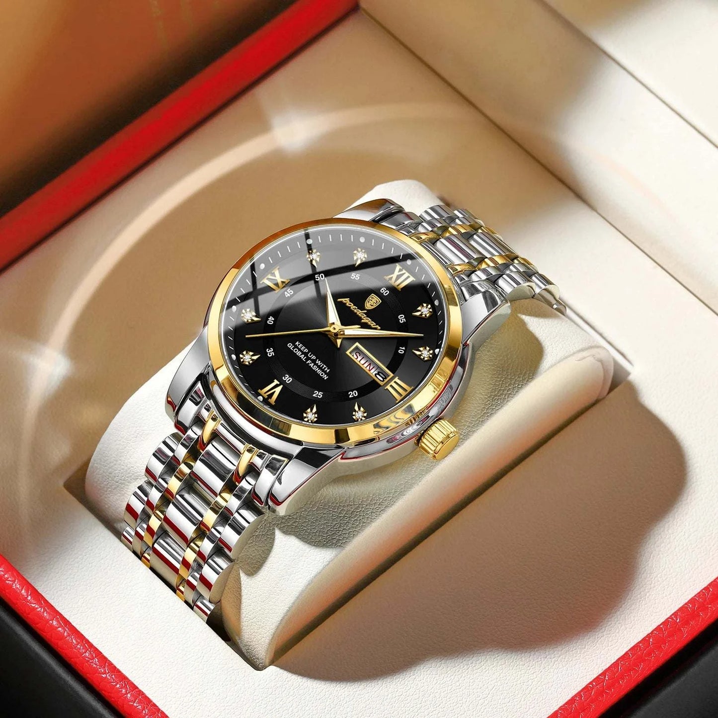 Luxury Watch for Men – Elegant Quartz Timepiece with Date & Week FunctThe Luxury Watch for Men combines sophistication and functionality in one stunning design. This elegant quartz timepiece features a date and week display, making it Shop All I WantShop All I WantLuxury Watch