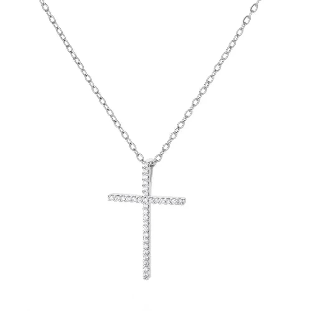 Gold-Plated Zircon Cross Necklace ๐โ๏ธSHOP ALL I WANTShop All I WantGold-Plated Zircon Cross Necklace