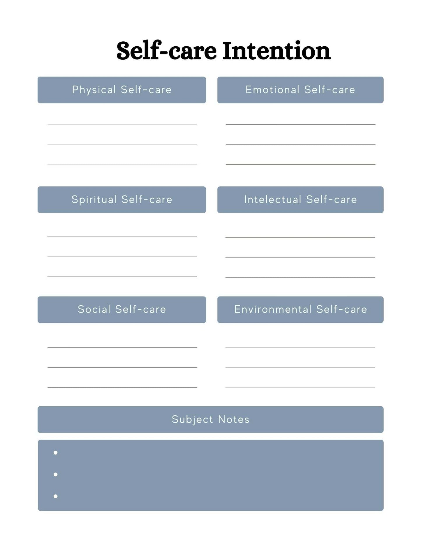 MENTAL HEALTH PLANNER -56 pages