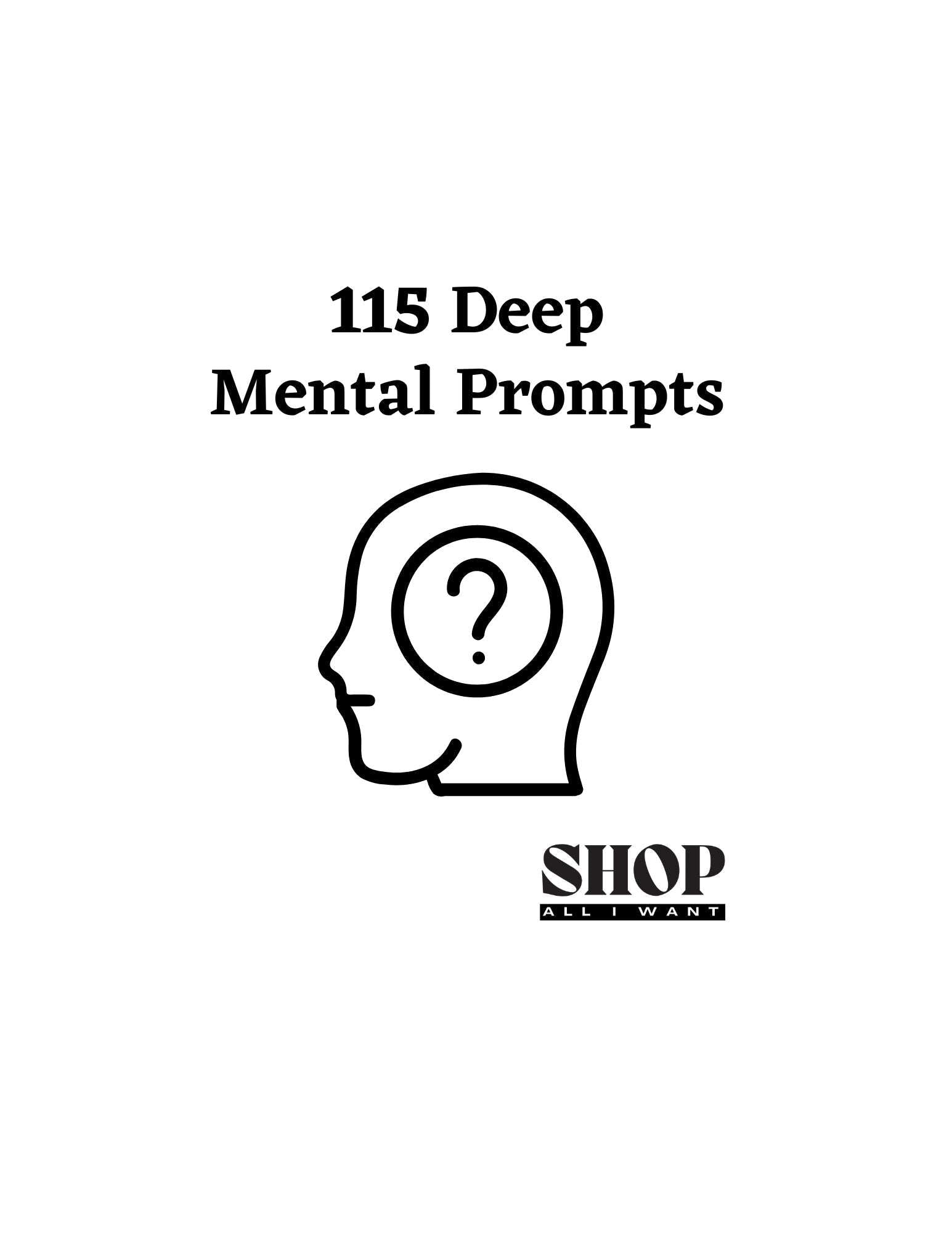 115 Deep Mental Prompts journal cover image.