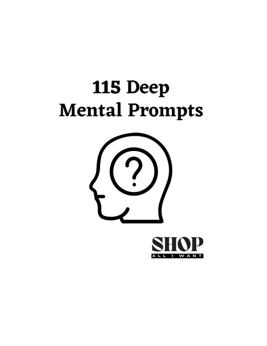 115 Deep Mental Prompts journal cover image.