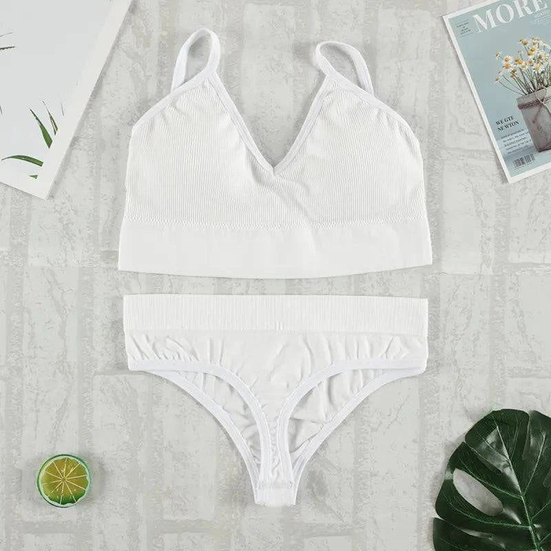 Shop All I Want white / M for 40-55kg SHOP ALL I WANT 2Pcs Bra Set