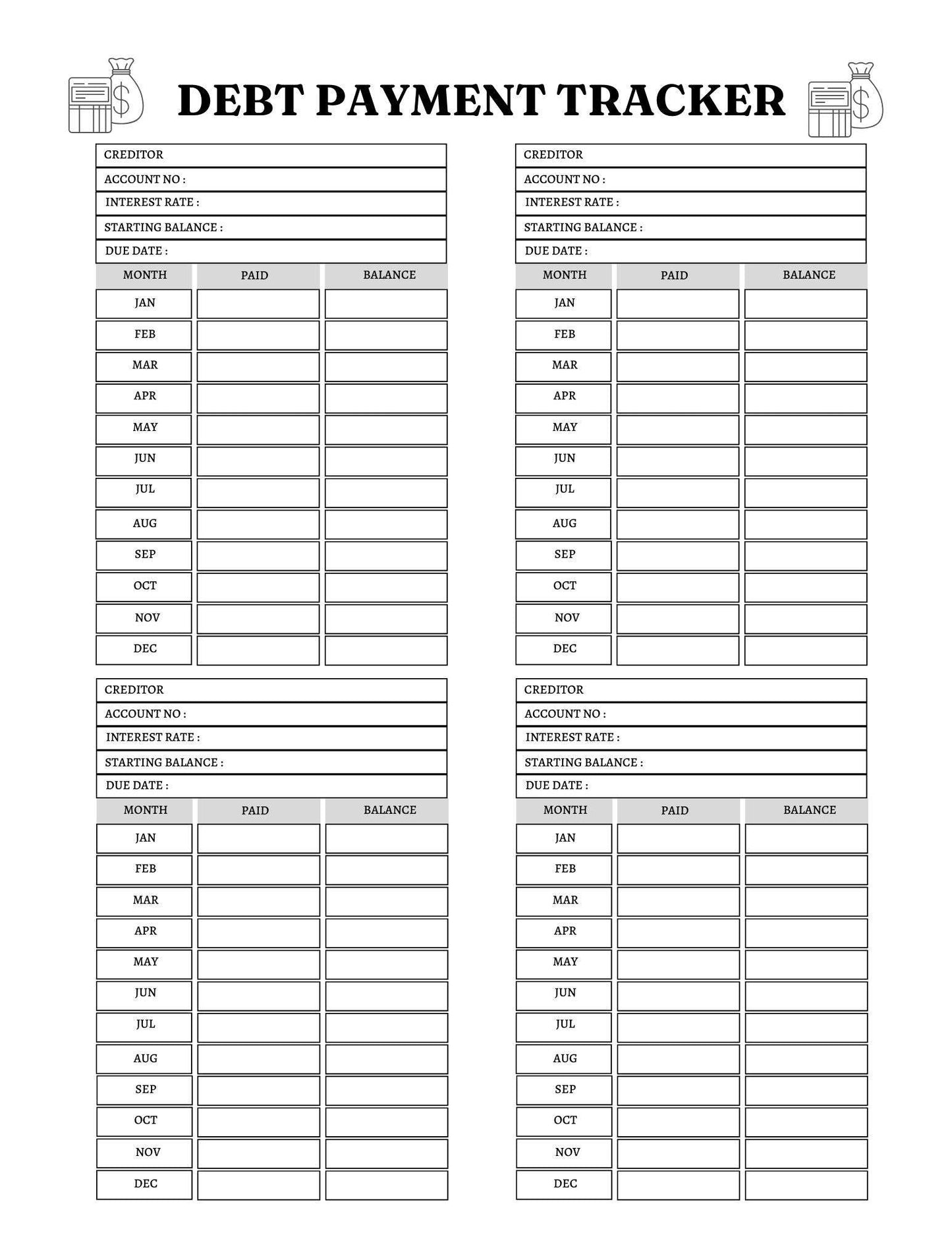 Budget Tracker Planner