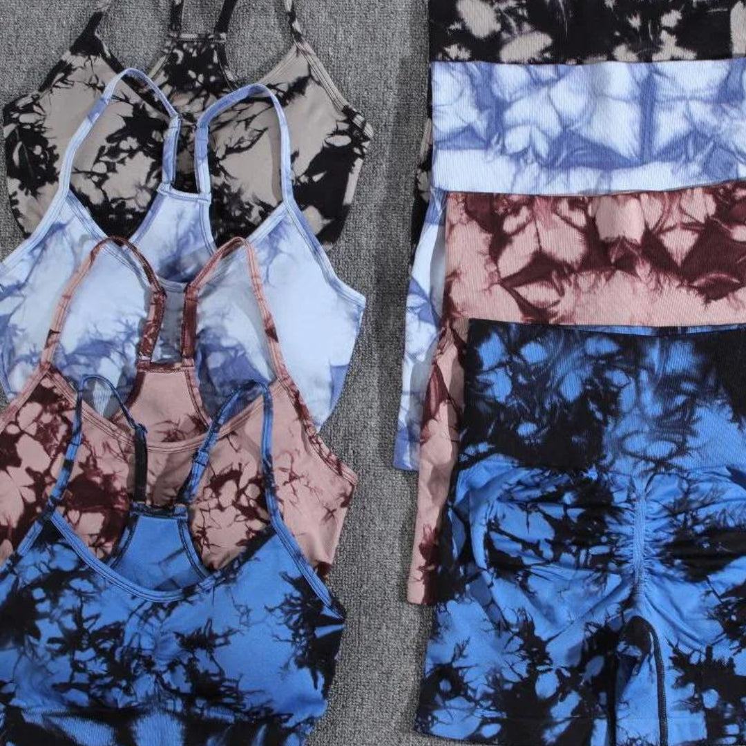 Tie-Dye Yoga Shorts Set 🌞💪 #SummerFitness - Shop All I Want