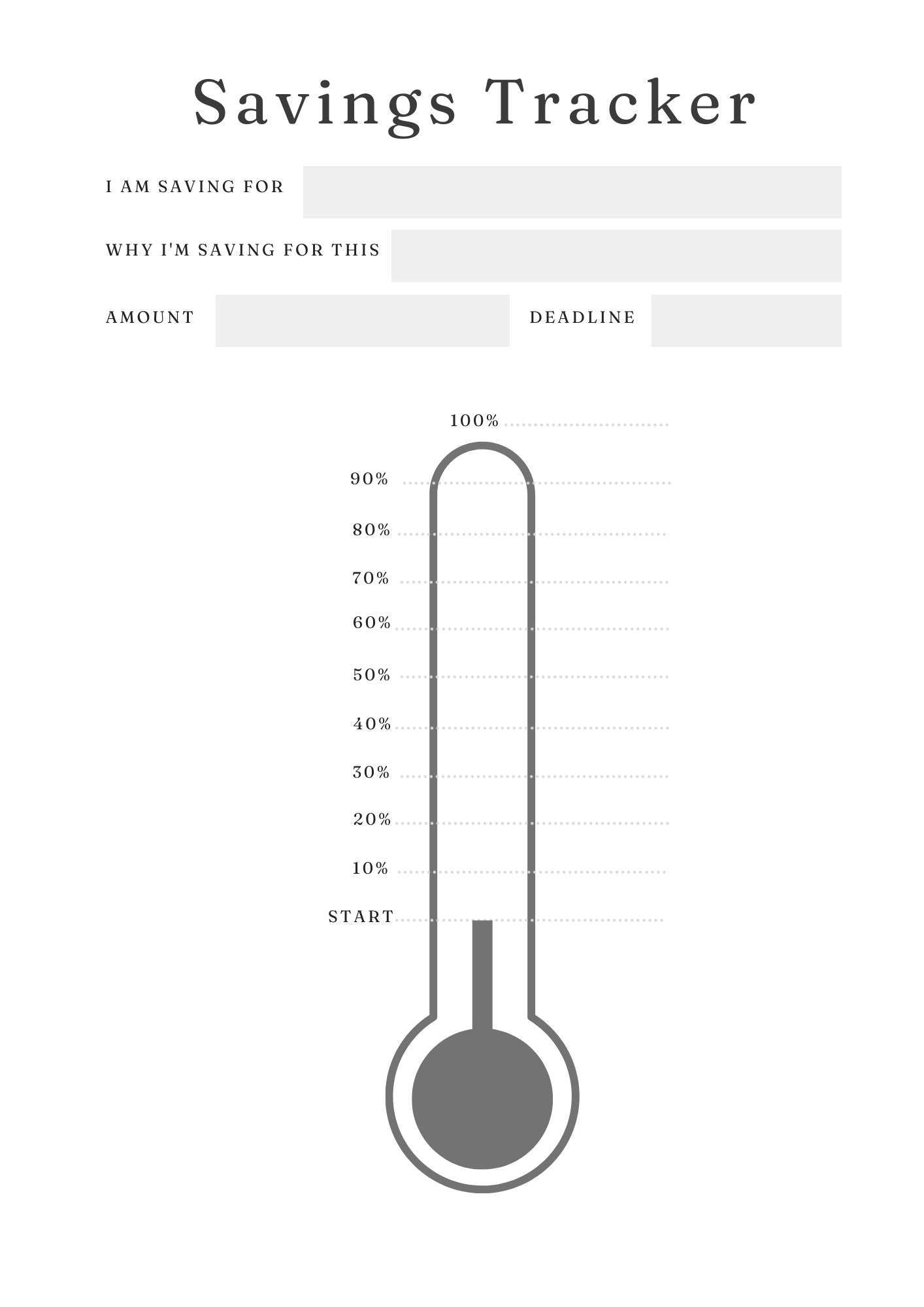 Savings Tracker