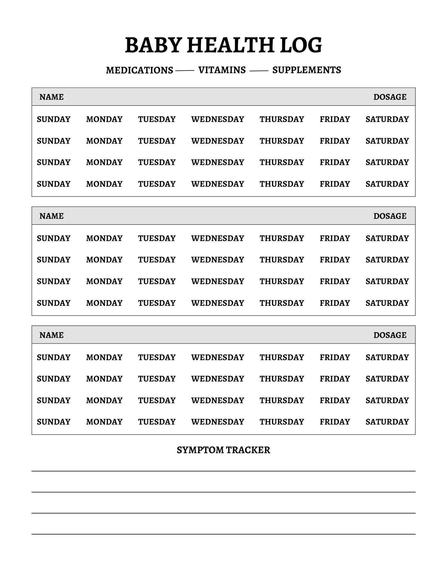 New Born Planner