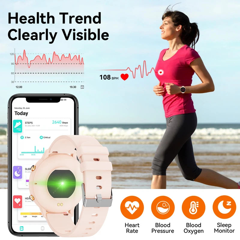 Karchilor 2024 Women’s Smartwatch – 1.39" Touch Screen Bluetooth Call, IP67 Waterproof Fitness Tracker 🌟📱