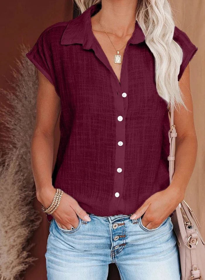 Shop All I Want SHOP ALL I WANT Elegant Casual Loose Sleeveless Shirt