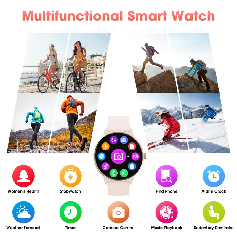 Karchilor 2024 Women’s Smartwatch – 1.39" Touch Screen Bluetooth Call, IP67 Waterproof Fitness Tracker 🌟📱