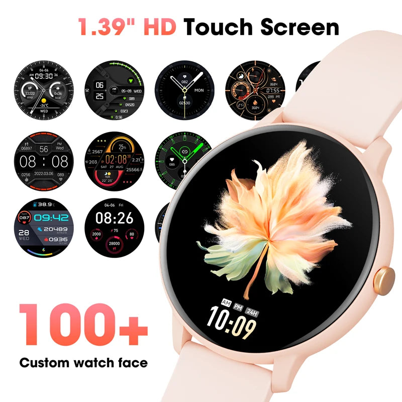 Karchilor 2024 Women’s Smartwatch – 1.39" Touch Screen Bluetooth Call, IP67 Waterproof Fitness Tracker 🌟📱