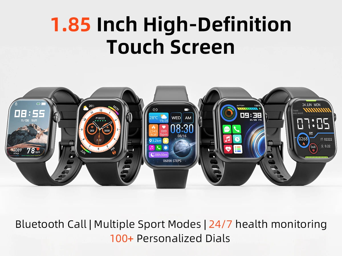 Karchilor 2024 Smartwatch – 1.85" HD Bluetooth Sports Watch for Men & Women, Compatible with Android & iOS 📱⌚