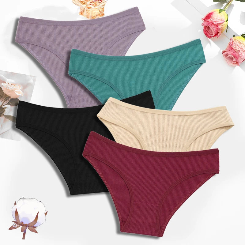 Shop All I Want SET 10 / XL / 5pcs SHOP ALL I WANT 5Pcs Low Waiste Breathable Cotton Panties