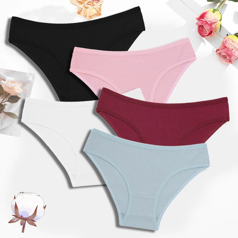 Shop All I Want SET 2 / XL / 5pcs SHOP ALL I WANT 5Pcs Low Waiste Breathable Cotton Panties