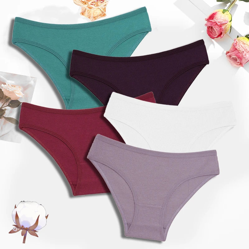 Shop All I Want SET 6 / XL / 5pcs SHOP ALL I WANT 5Pcs Low Waiste Breathable Cotton Panties