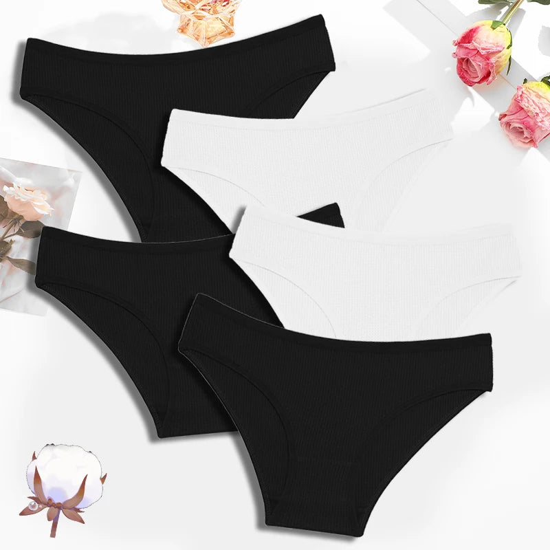 Shop All I Want SET 8 / S / 5pcs SHOP ALL I WANT 5Pcs Low Waiste Breathable Cotton Panties