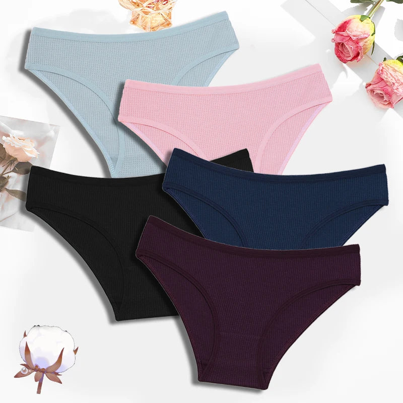 Shop All I Want SET 9 / S / 5pcs SHOP ALL I WANT 5Pcs Low Waiste Breathable Cotton Panties