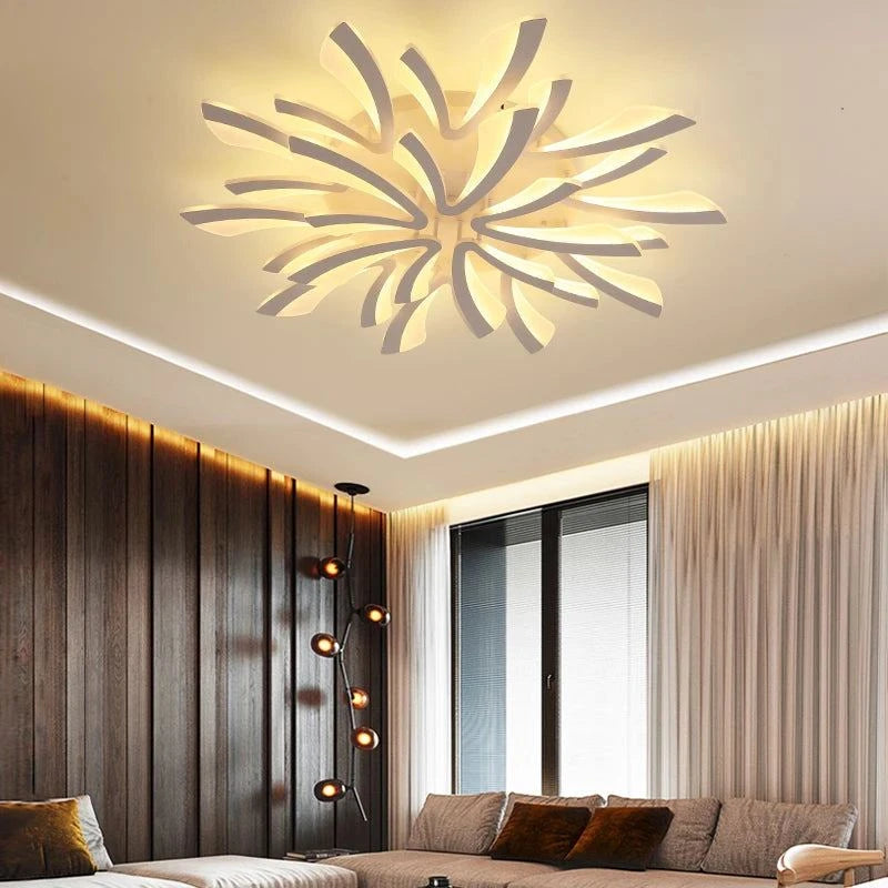 Acrylic LED Ceiling Chandelier with Remote for Indoor Spaces