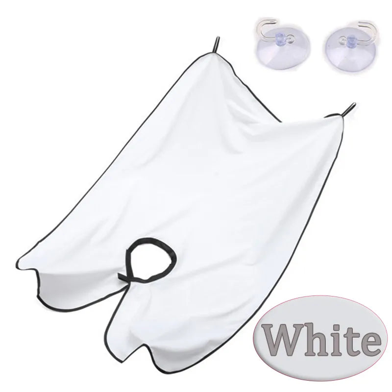 Shop All I Want White apron SHOP ALL I WANT Beard Apron with Razor Holder for Men 🪒🧔