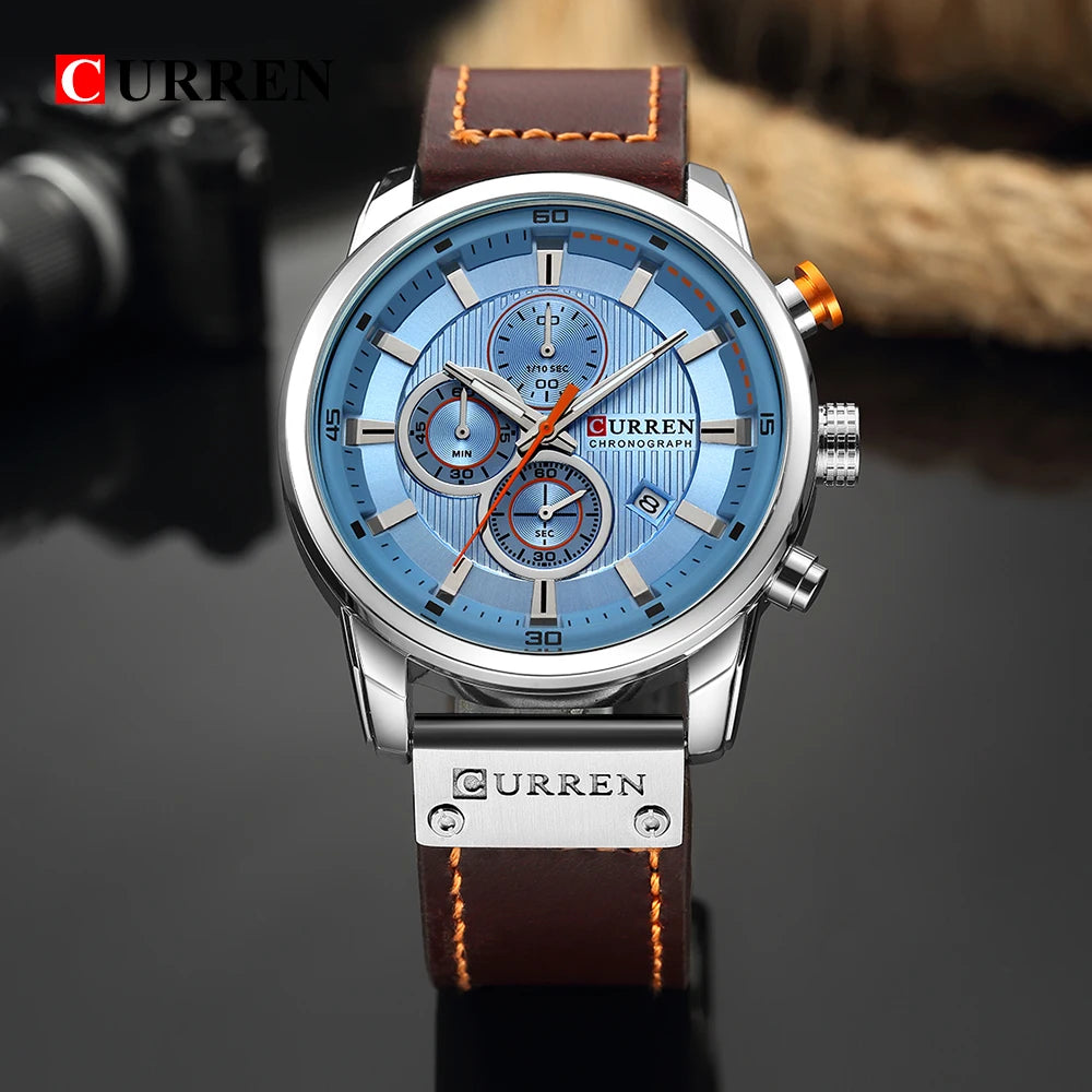 Fashion Date Quartz Watch | Luxury Chronograph for Men ⌚