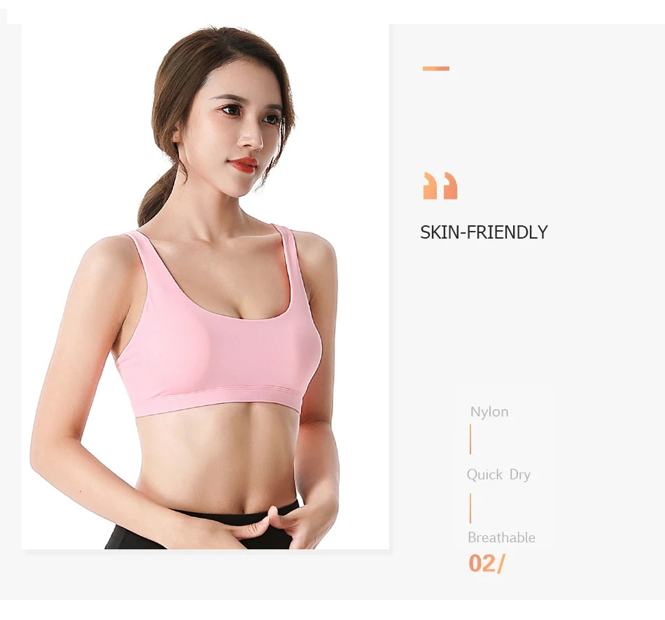 Push Up Sports Bra – Wirefree Padded Crisscross Crop Top for Gym & Yoga 💪✨