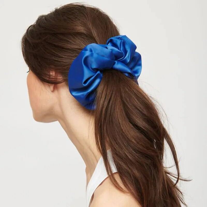 Shop All I Want royal blue / One Size SHOP ALL I WANT Oversized Satin Scrunchies 🎀💁