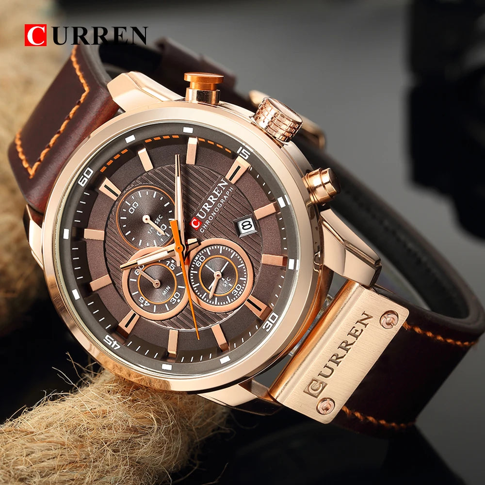 Fashion Date Quartz Watch | Luxury Chronograph for Men ⌚