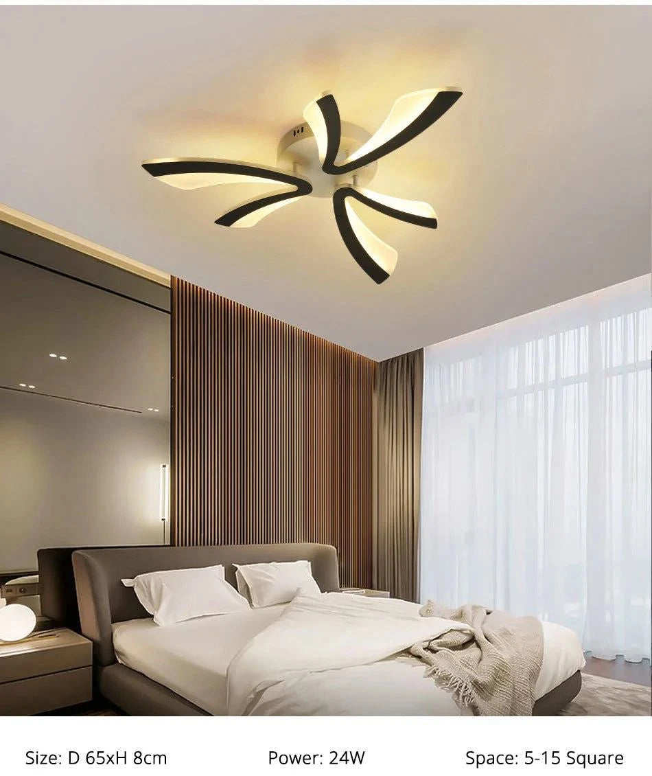 Acrylic LED Ceiling Chandelier with Remote for Indoor Spaces