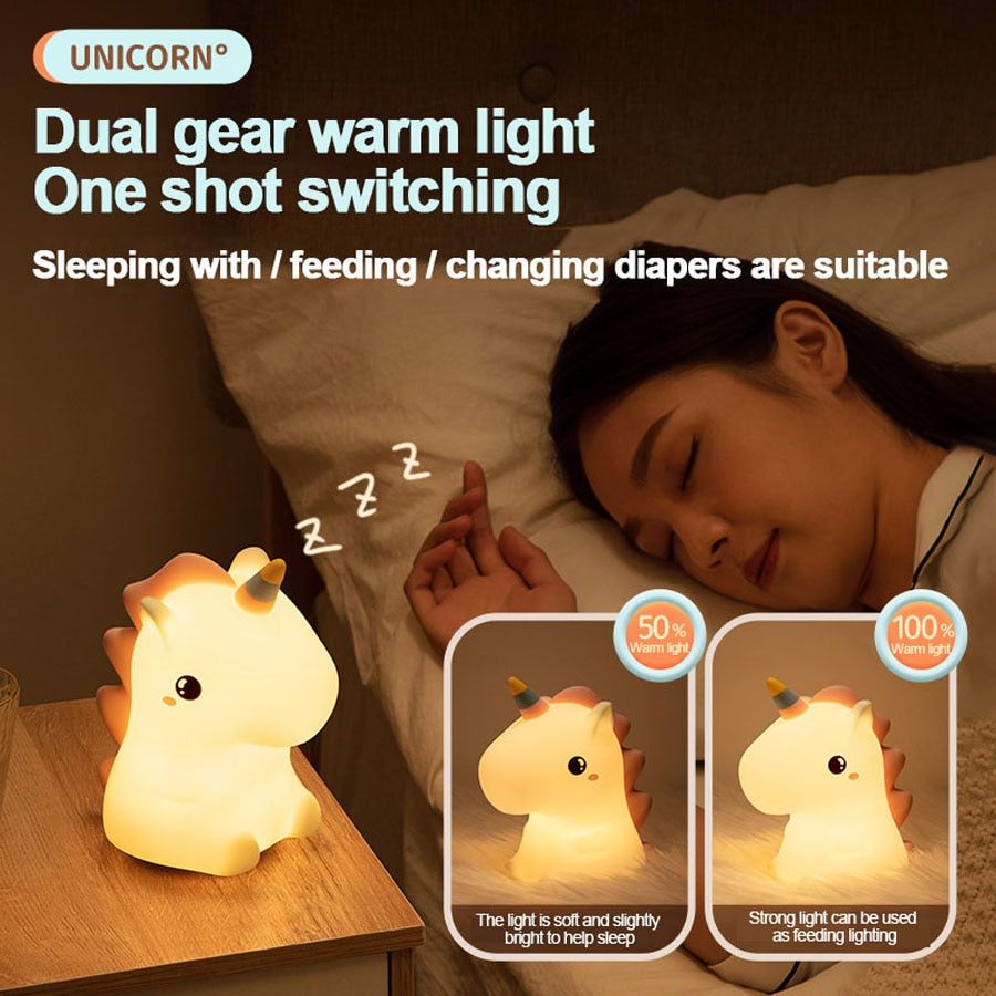 Shop All I Want SHOP ALL I WANT Tap to Change Color Dino Night Light