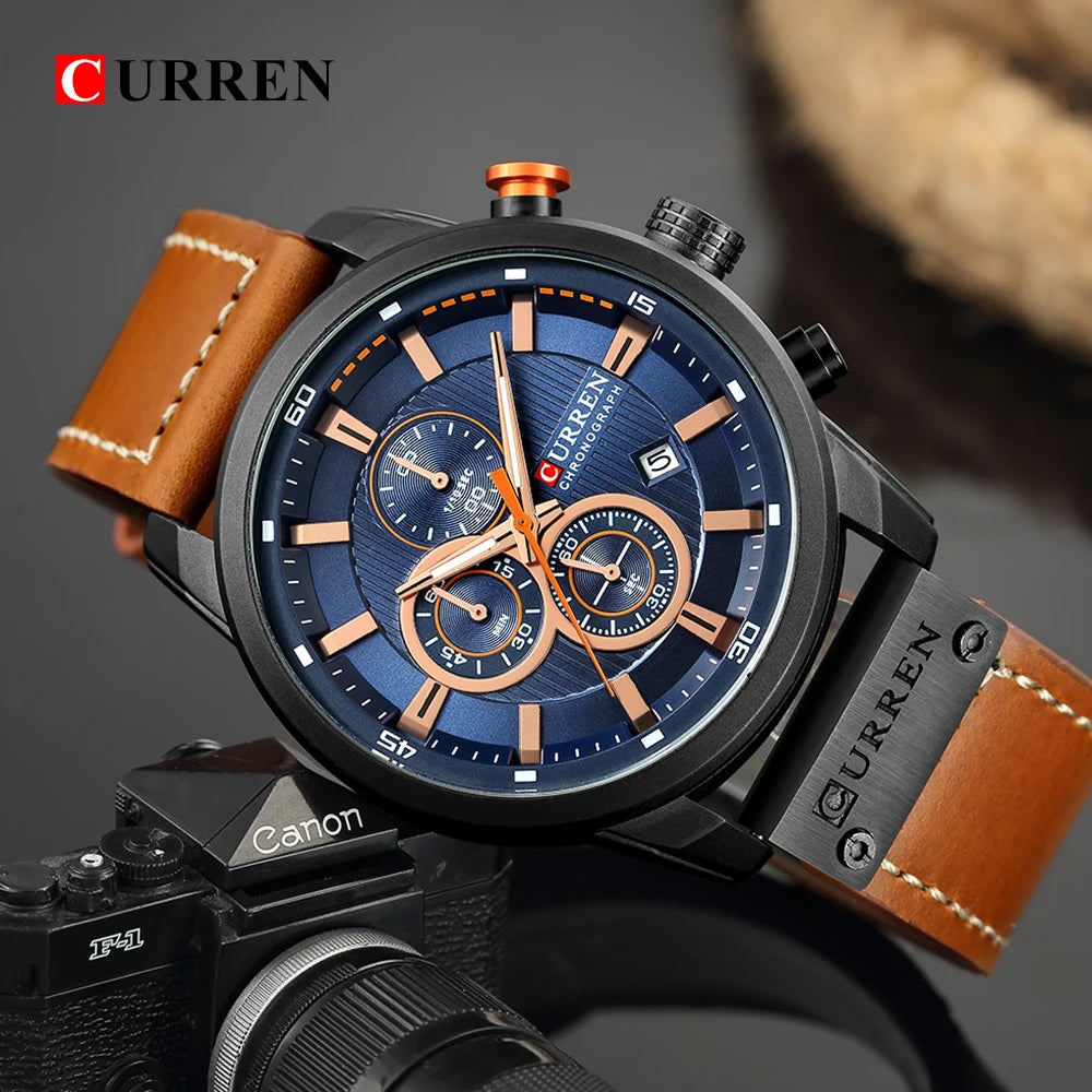 Fashion Date Quartz Watch | Luxury Chronograph for Men ⌚