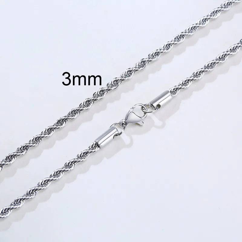 Shop All I Want 3mm NC-039-S / 18 inch SHOP ALL I WANT Timeless Rope Chain Necklace