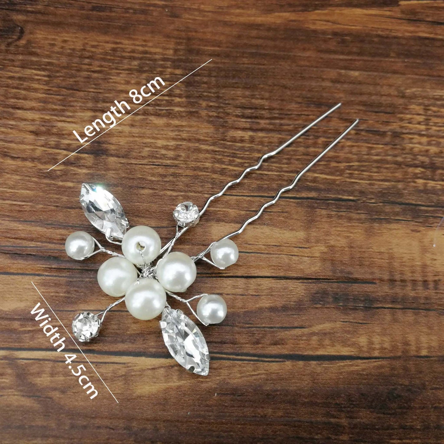 Shop All I Want Silver crystal 1pc SHOP ALL I WANT Women U-shaped Hairpins