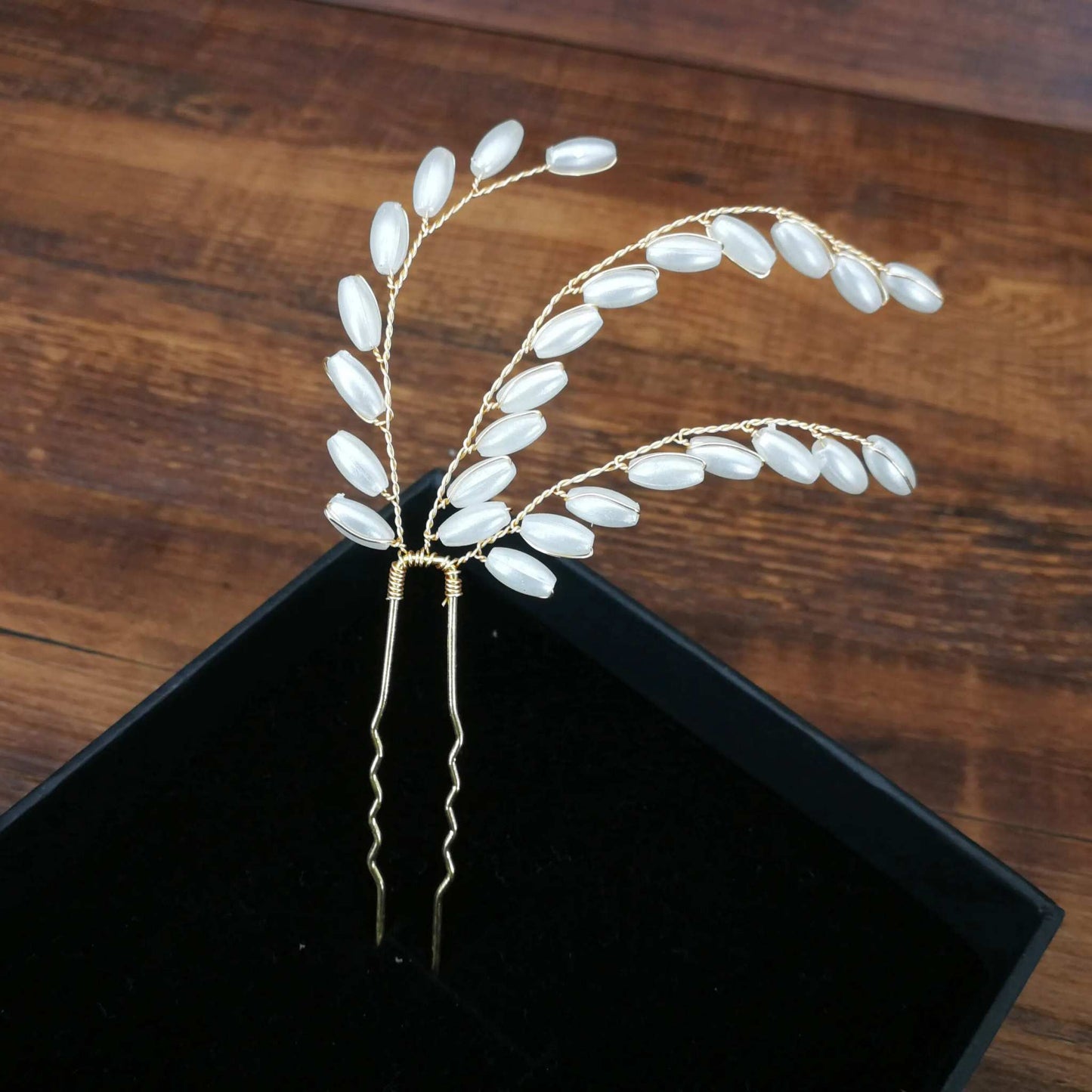 Shop All I Want Gold Pearl 1pc SHOP ALL I WANT Women U-shaped Hairpins