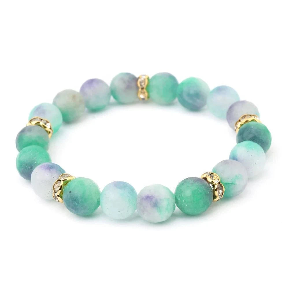 Shop All I Want 7-Purple Green Jaspe / 18cm SHOP ALL I WANT Colored Stone Bracelets