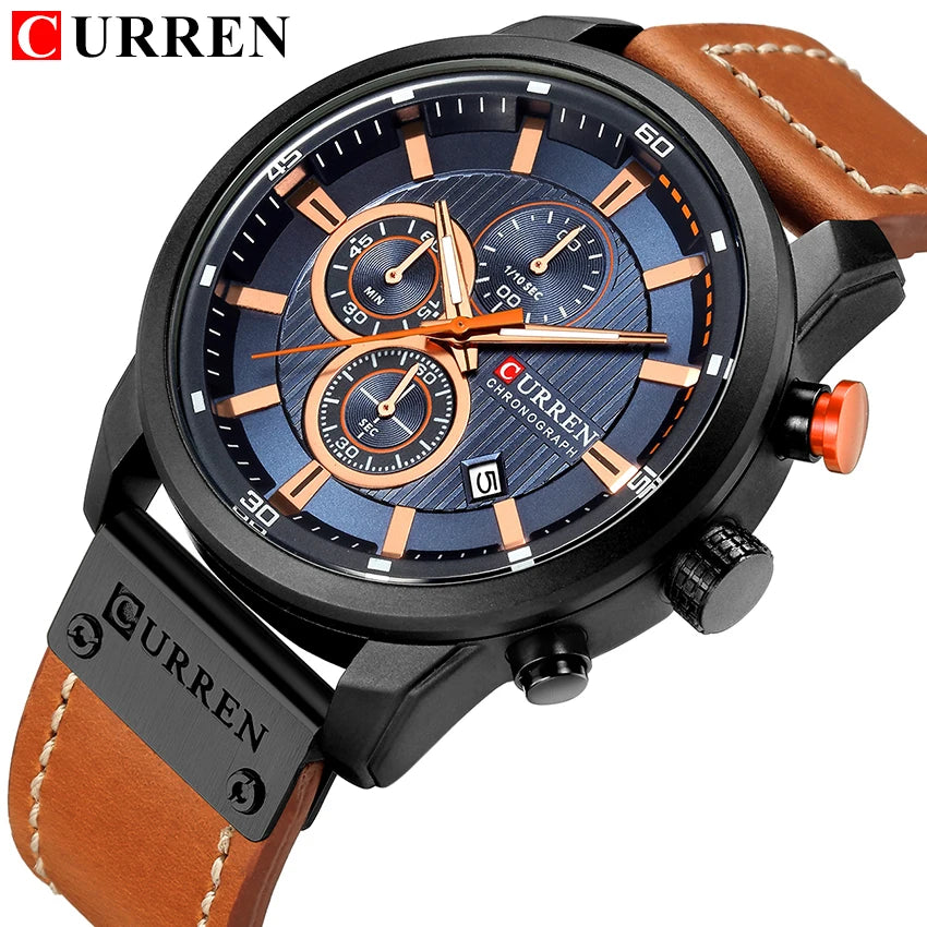 Fashion Date Quartz Watch | Luxury Chronograph for Men ⌚