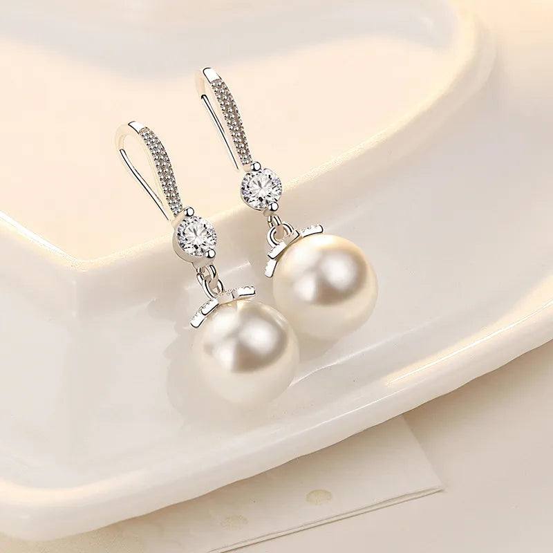 Shop All I Want SHOP ALL I WANT Elegant Dazzling Pearl Earrings