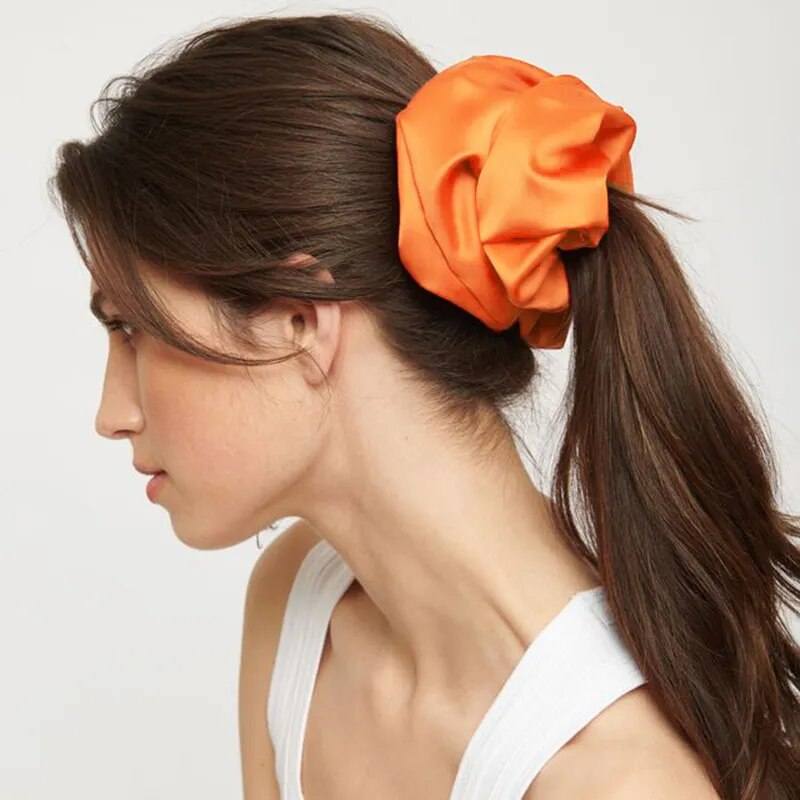 Shop All I Want Orange / One Size SHOP ALL I WANT Oversized Satin Scrunchies 🎀💁