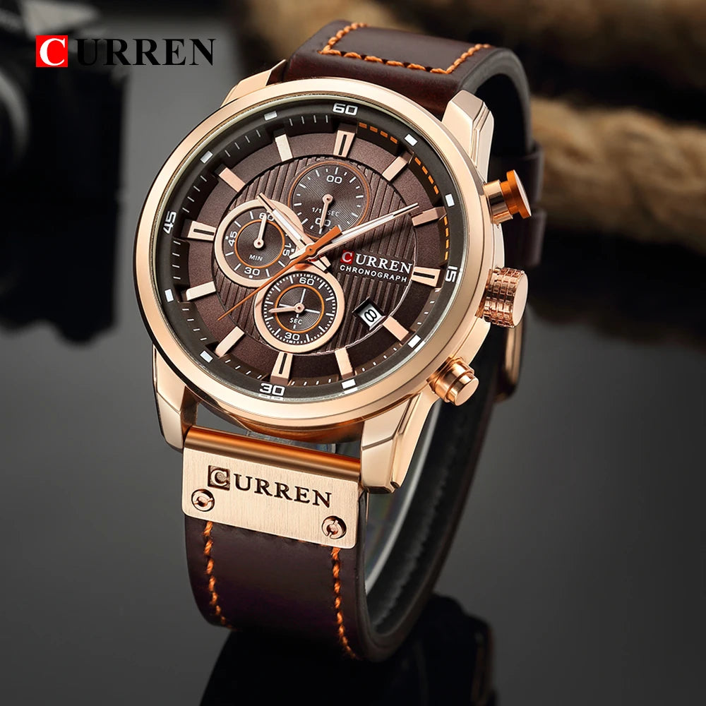 Fashion Date Quartz Watch | Luxury Chronograph for Men ⌚