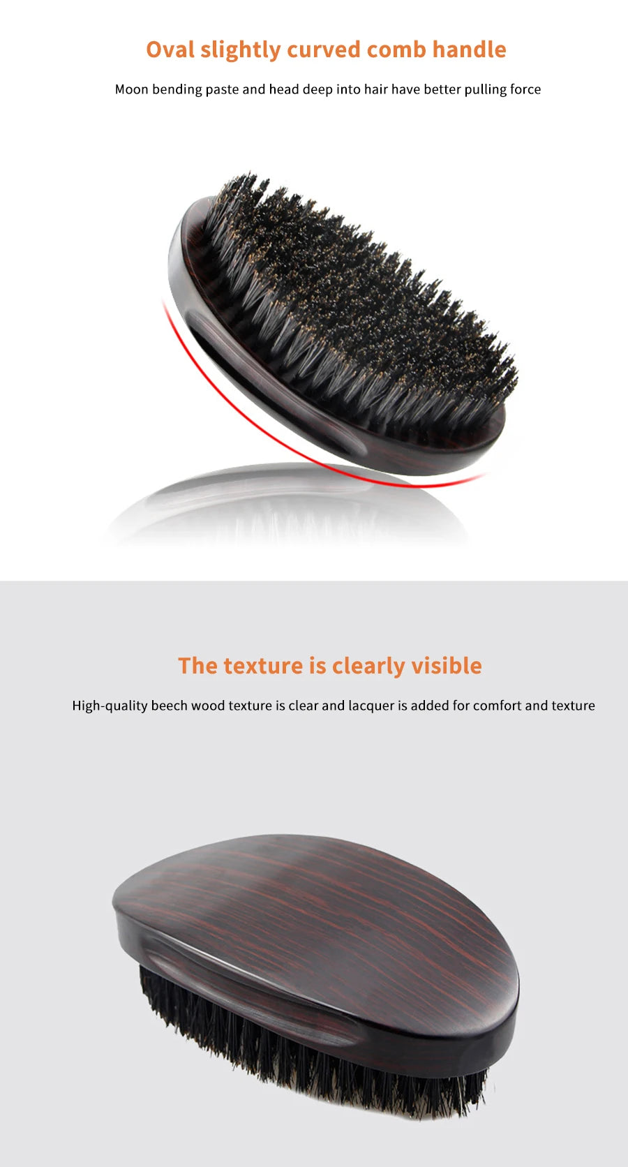 New MAN Hair Brush – Boar Bristle Beard & Shaving Comb for Face Massage and Hair Cleaning 🧔✨