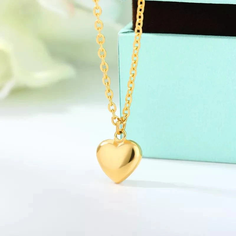 Shop All I Want SHOP ALL I WANT Stainless Steel Heart Necklace 🌹💖 #FashionJewelry