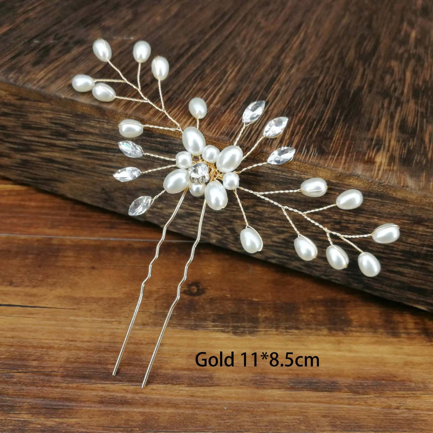 Shop All I Want Gold flower 1pc SHOP ALL I WANT Women U-shaped Hairpins