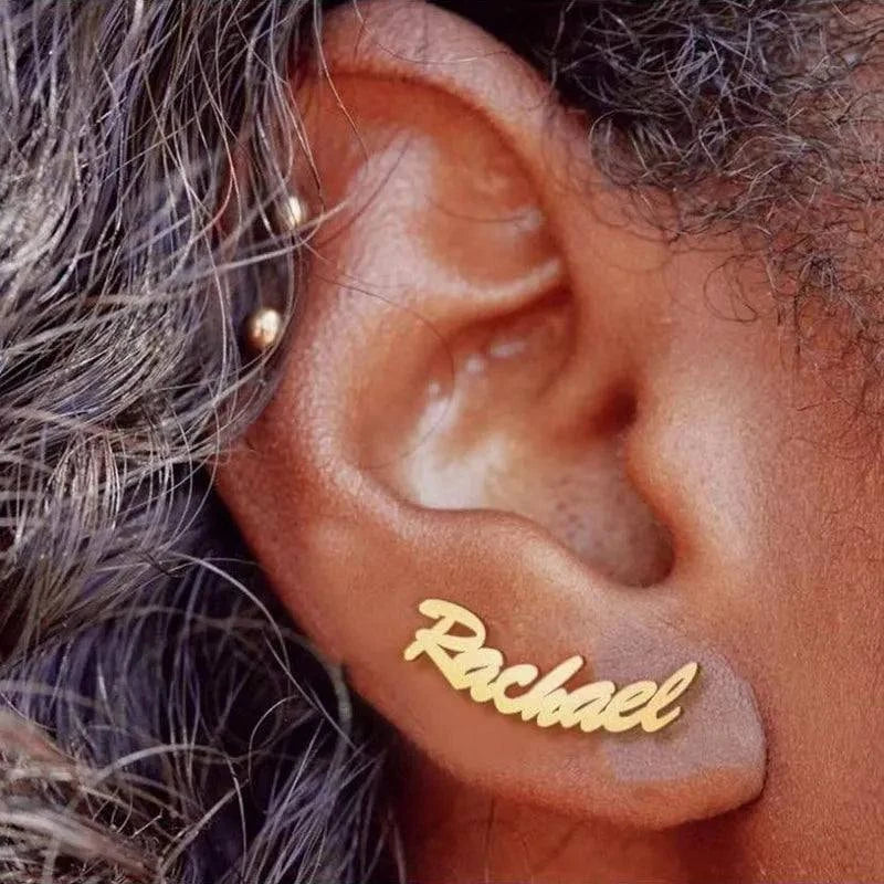 Shop All I Want Gold Color / United States SHOP ALL I WANT Custom Name Earrings ✨🎁