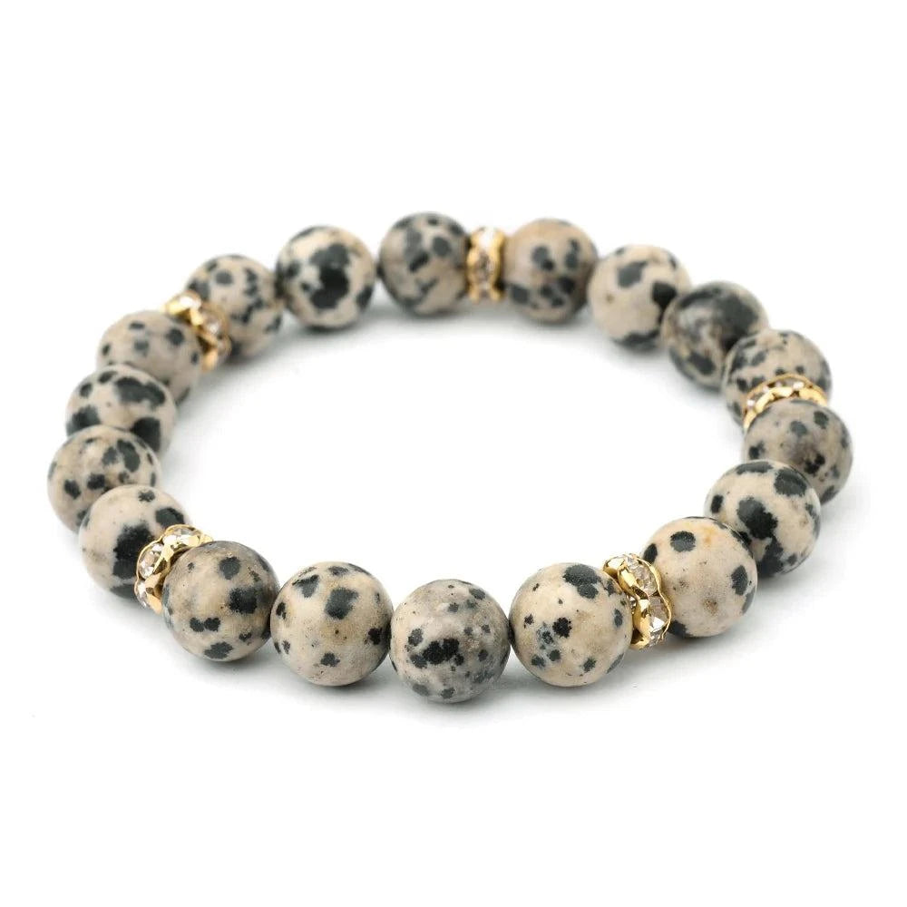 Shop All I Want 4-Dalmatian Jasper / 18cm SHOP ALL I WANT Colored Stone Bracelets